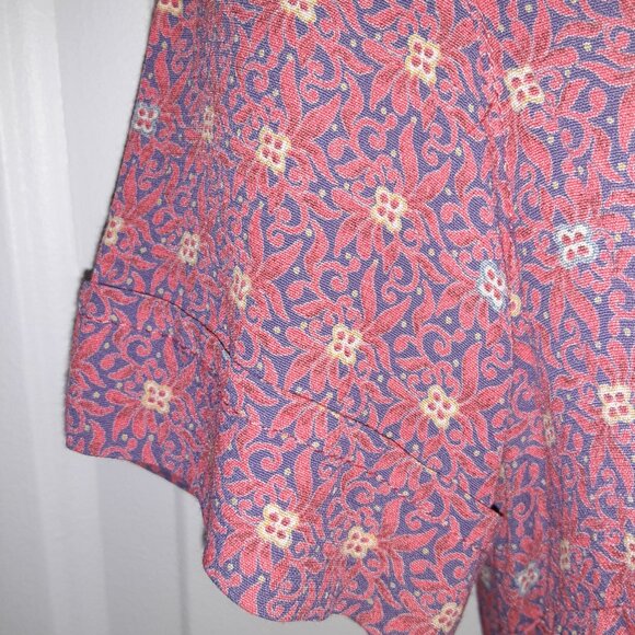 Eddie Bauer Dress Sz 2/4 * Red & Purple * Y2K * Short Flippy * Elegant Details * - Picture 6 of 10